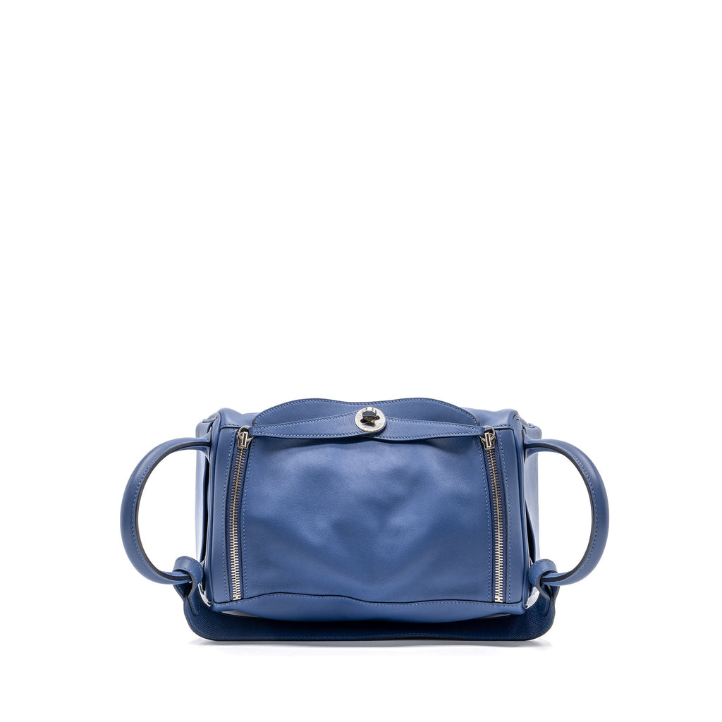 HERMES LINDY 30 SWIFT BLUE BRIGHTON MULTICOLOUR STRAP SHW