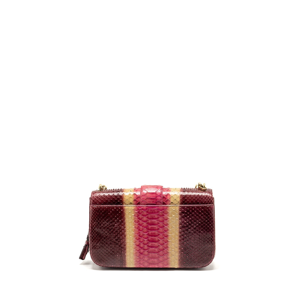 DIOR MISS DIOR MEDIUM FLAP BAG PYTHON MULTICOLOUR GHW