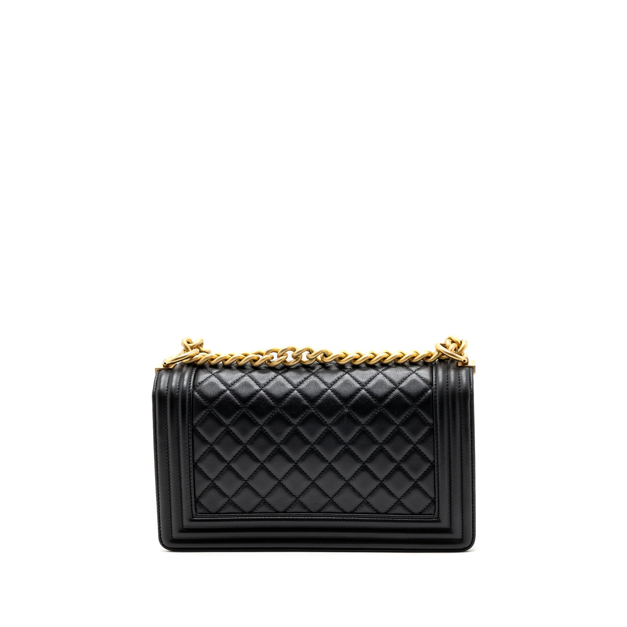 CHANEL MEDIUM BOY BAG CALFSKIN BLACK GHW