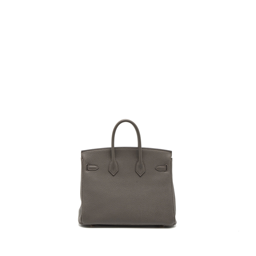 HERMES BIRKIN 25 TOGO GRIS ETAIN RGHW