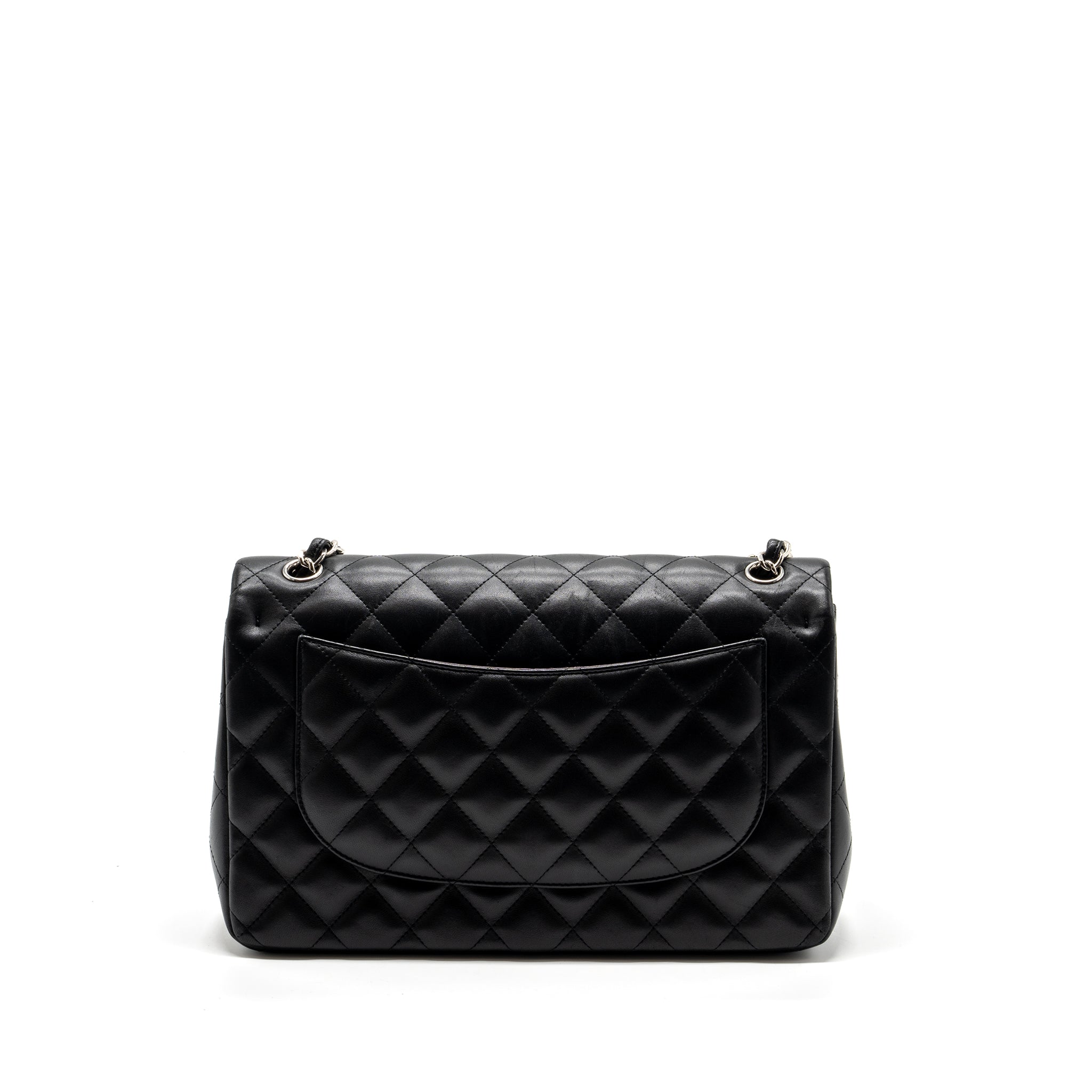 CHANEL JUMBO CLASSIC DOUBLE FLAP LAMBSKIN BLACK SHW