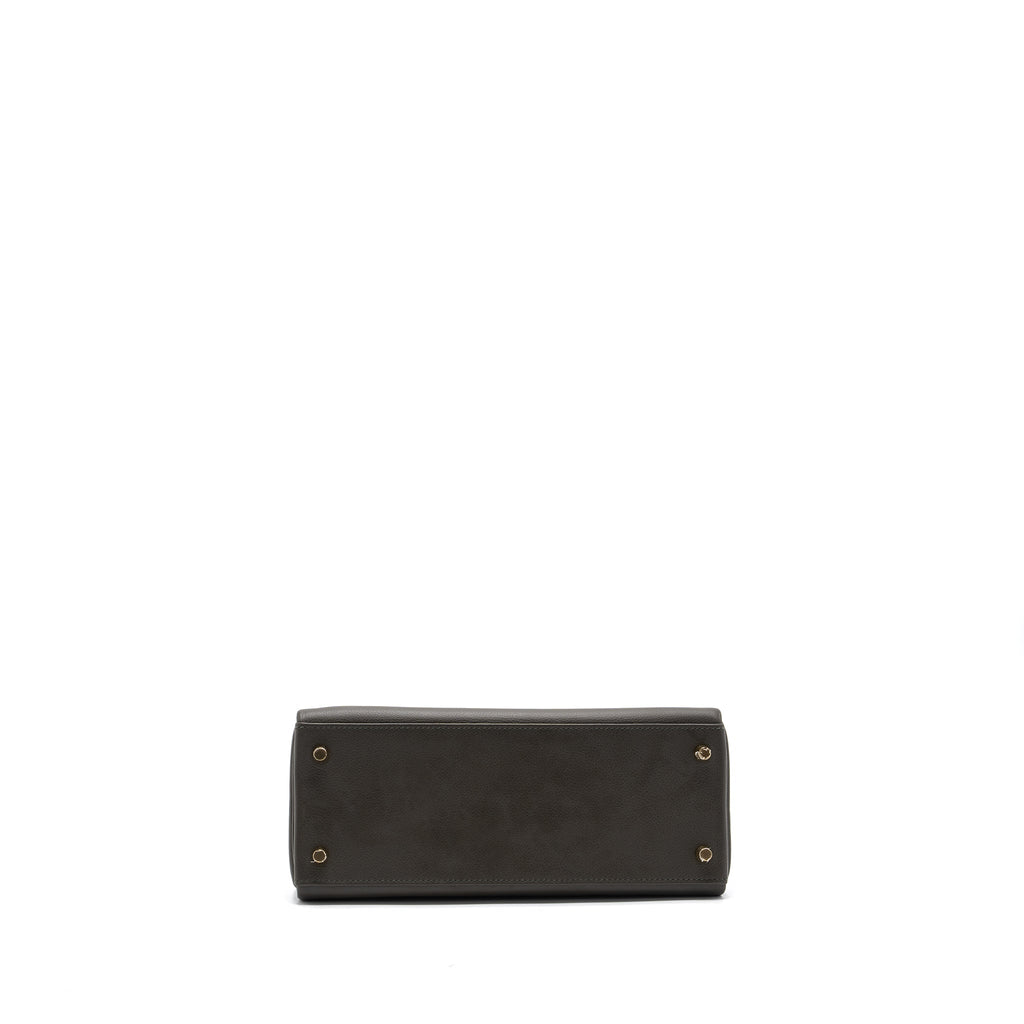 HERMES KELLY 28 EVERCOLOR VERT DE GRIS GHW
