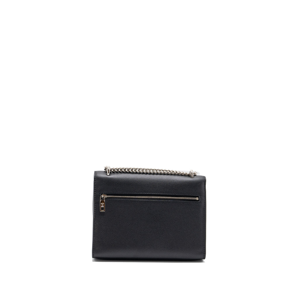 LOUIS VUITTON MYLOCKME SATCHEL CHAIN BAG CALFSKIN BLACK SHW