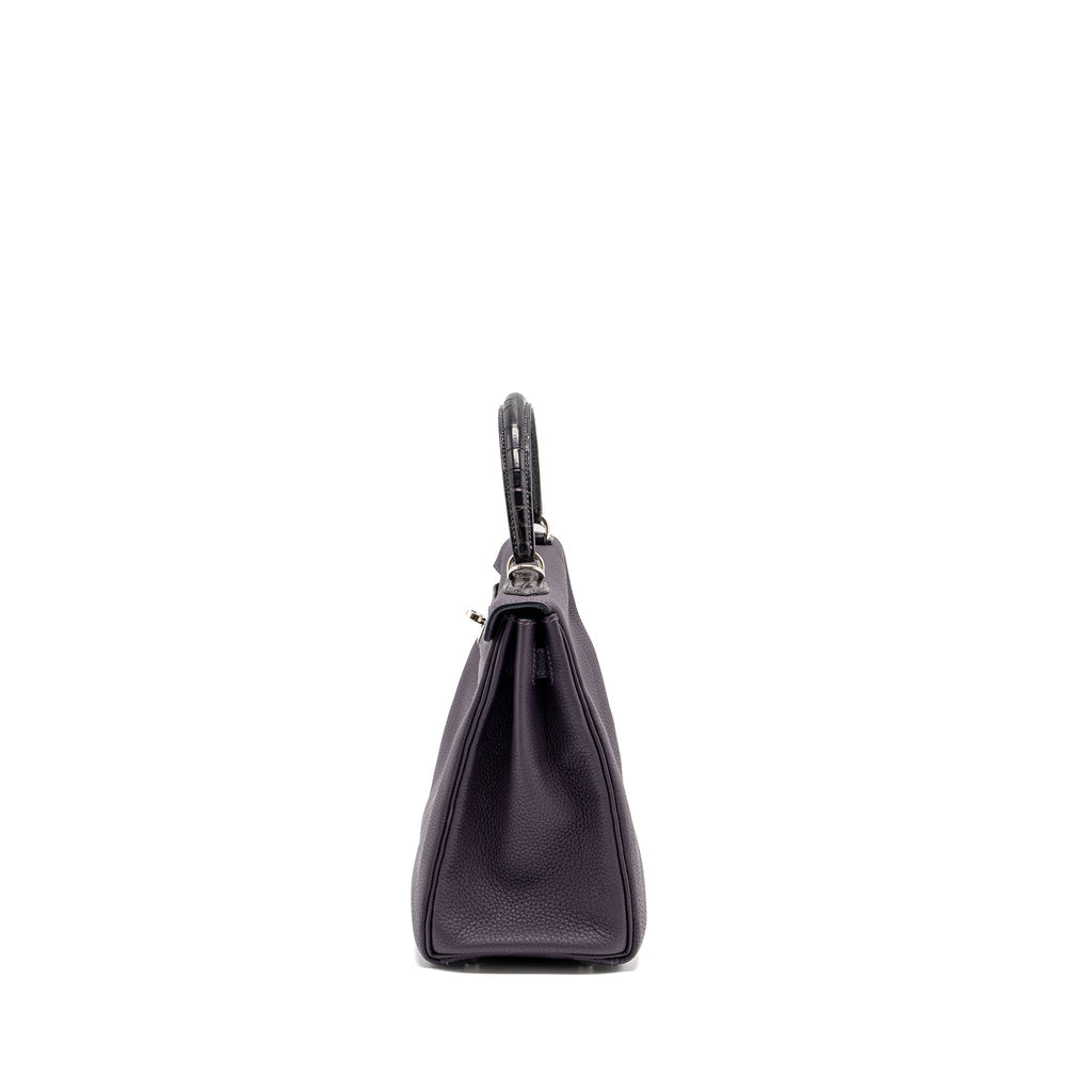 HERMES KELLY 28 ALLIGATOR/TOGO 59 RAISIN SHW