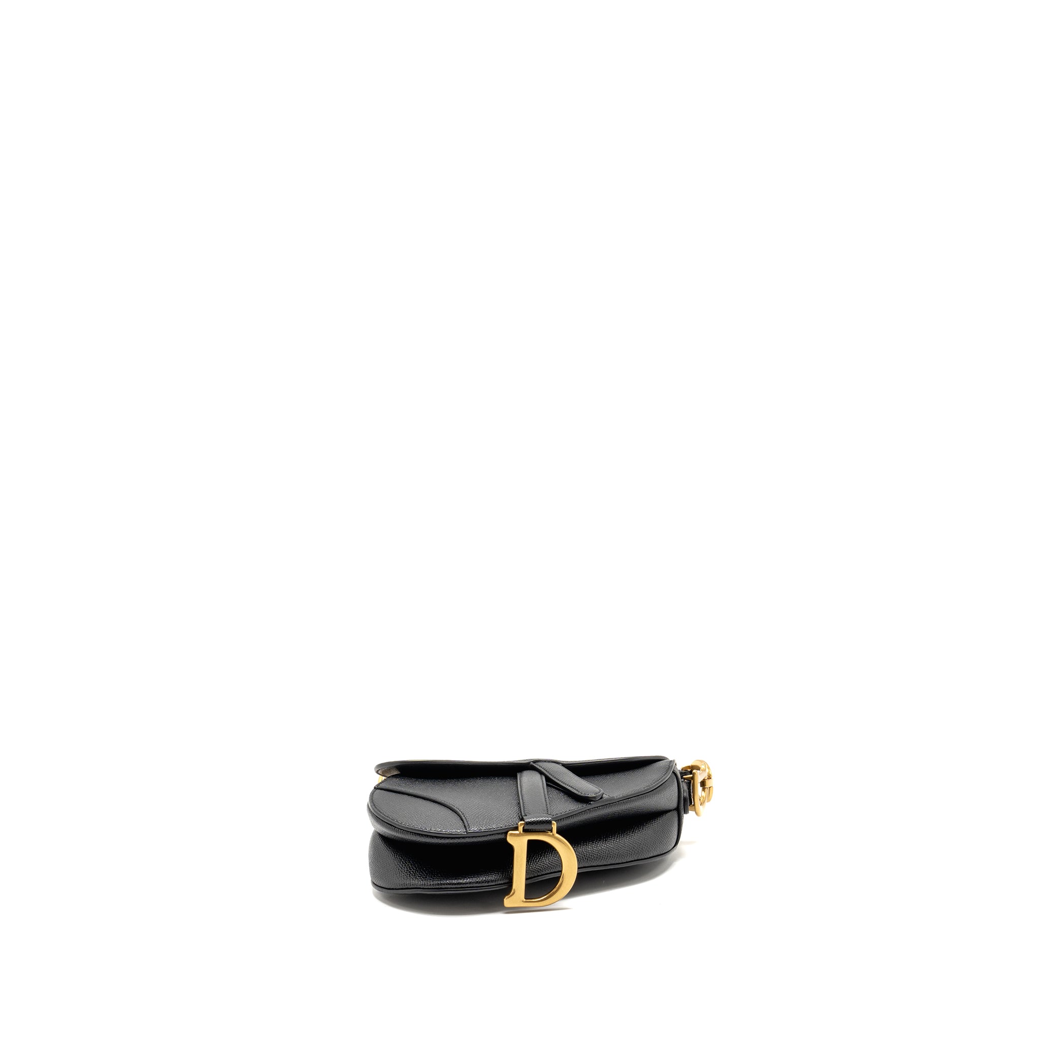DIOR MINI SADDLE BAG CALFSKIN BLACK GHW