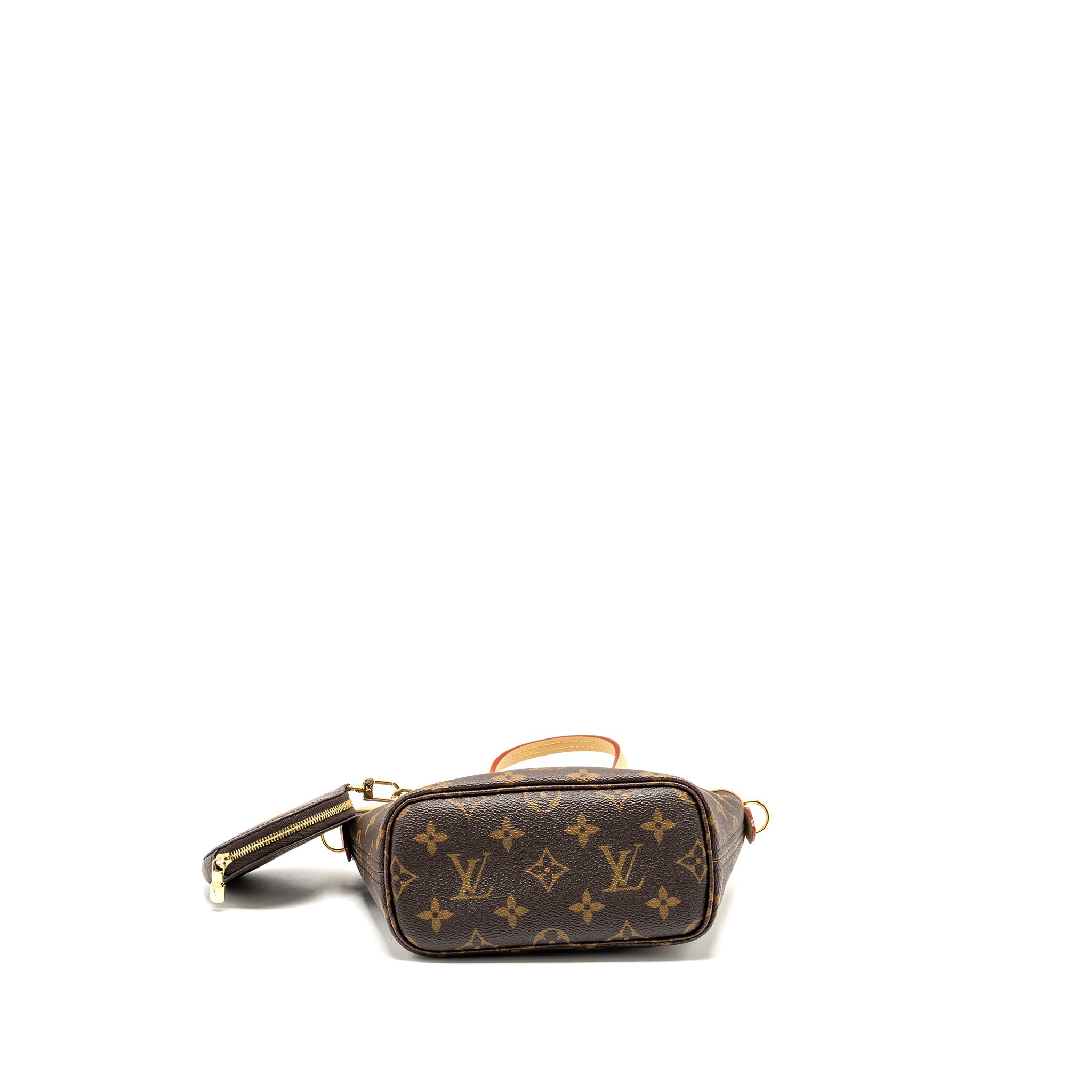 LOUIS VUITTON NEVERFULL BB BEIGE STRAP MONOGRAM CANVAS GHW