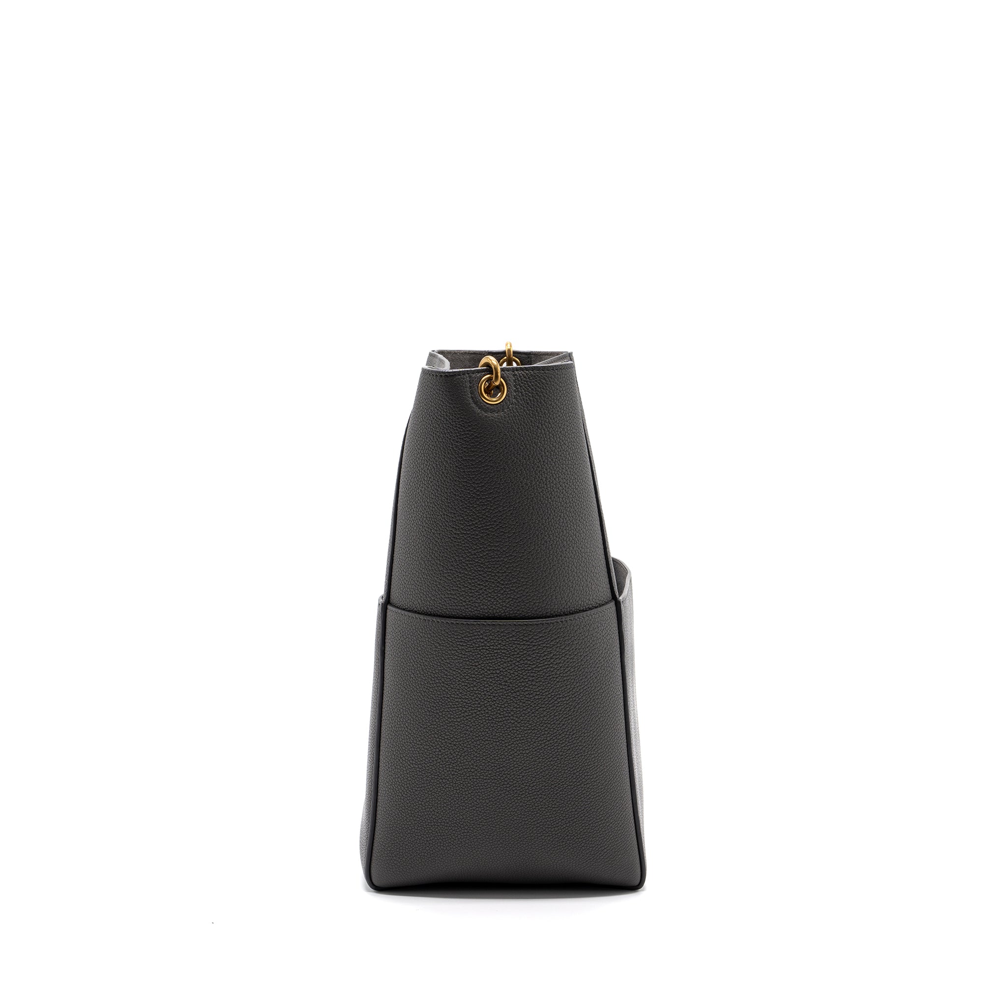 CELINE SANGLE BUCKET GRAINED CALFSKIN GREY GHW