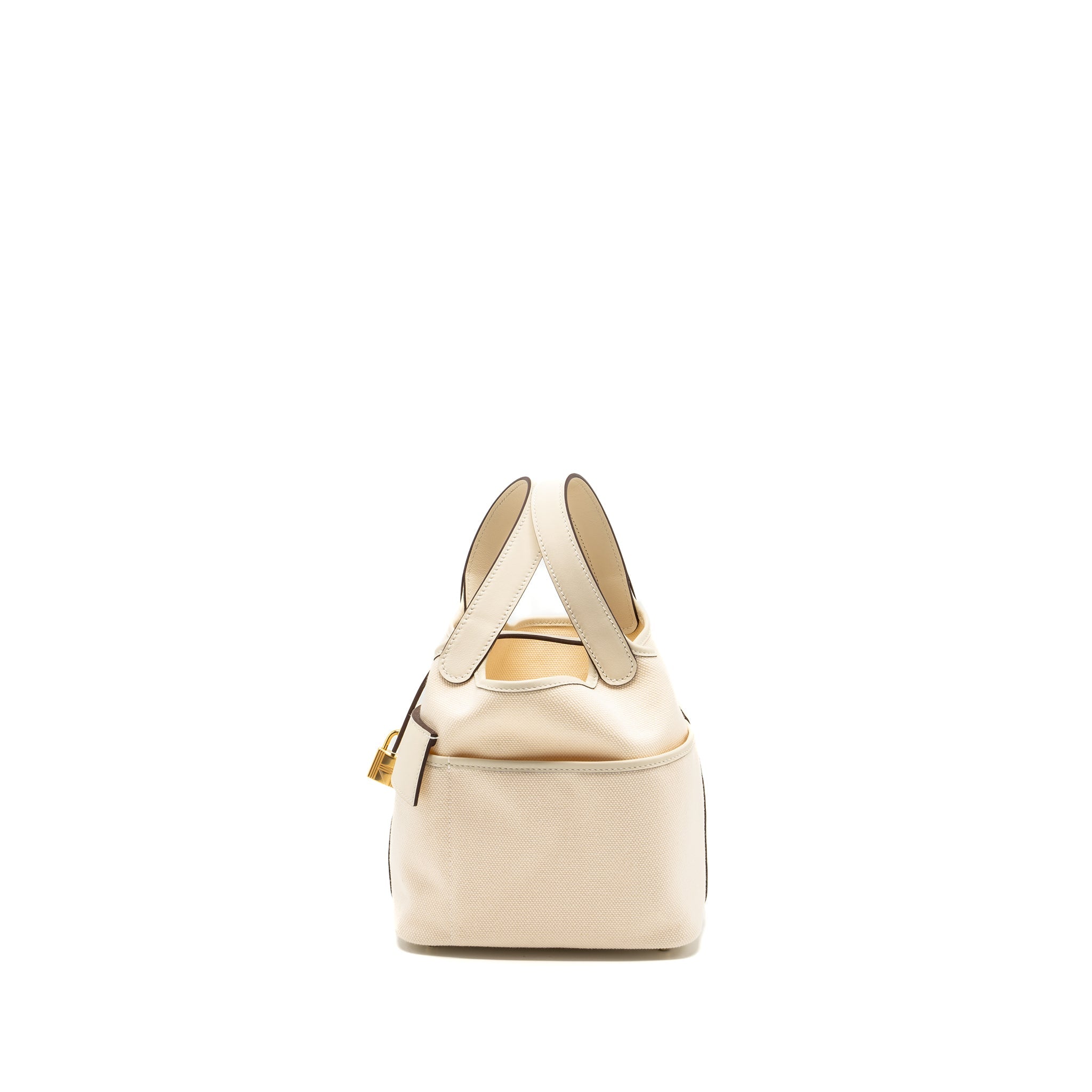 HERMES PICOTIN CARGO 18 LOCK BAG CANVAS/SWIFT ECRU/NATA GHW