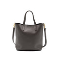 SAINT LAURENT TOY SHOPPING NORTH / SOUTH BAG LEATHER GREY GHW
