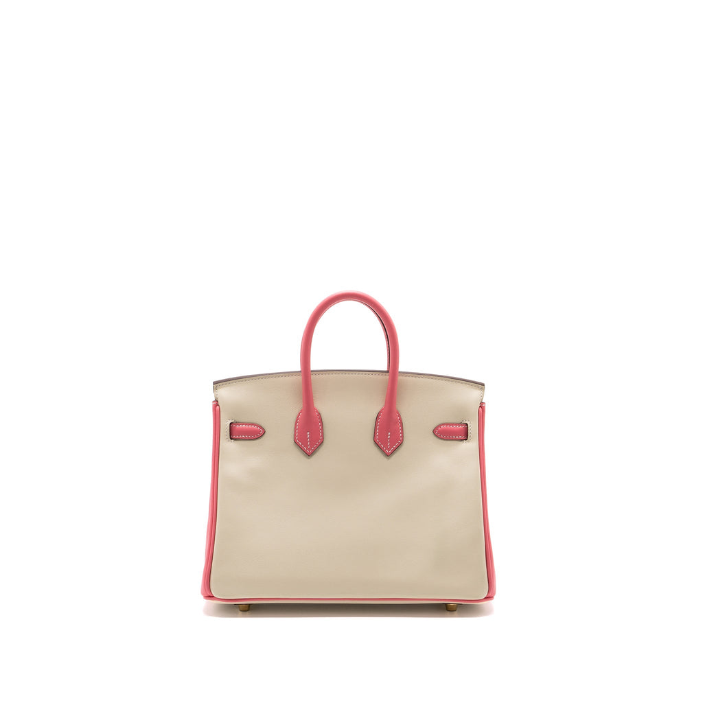 HERMES BIRKIN 25 SPECIAL ORDER SWIFT CRAIE/ROSE AZALEE GHW