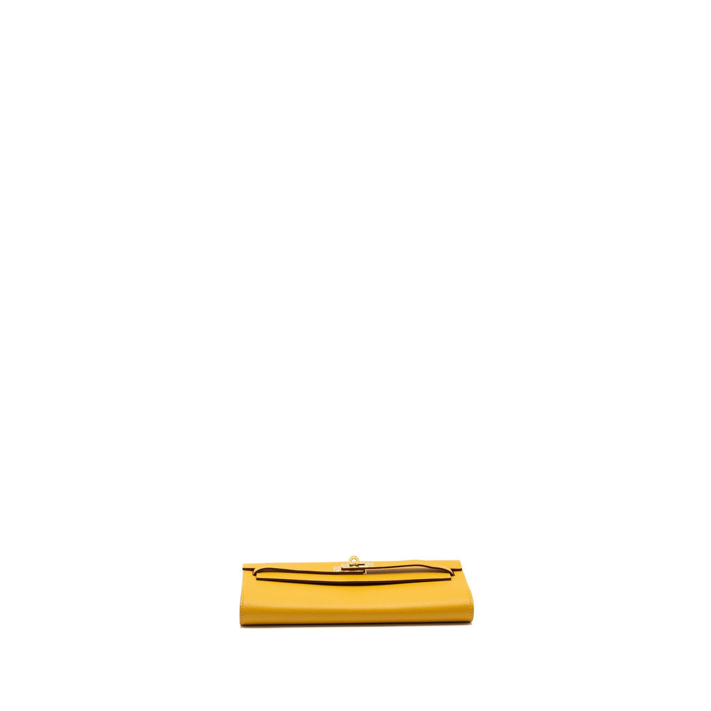HERMES KELLY TO GO EPSOM JAUNE AMBER GHW