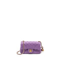 CHANEL 22S PEARL CRUSH MINI RECTANGULAR FLAP BAG LAMBSKIN PURPLE GHW (MICROCHIP)
