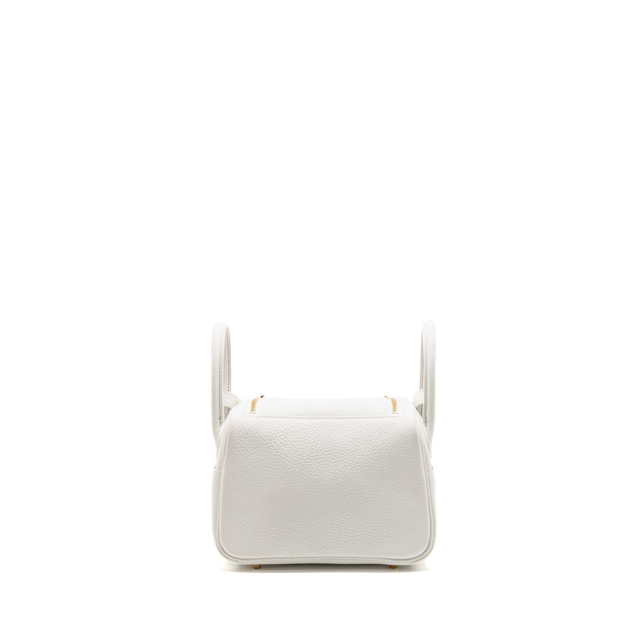 HERMES MINI LINDY II CLEMENCE NEW WHITE GHW