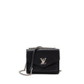 LOUIS VUITTON MYLOCKME SATCHEL CHAIN BAG CALFSKIN BLACK SHW