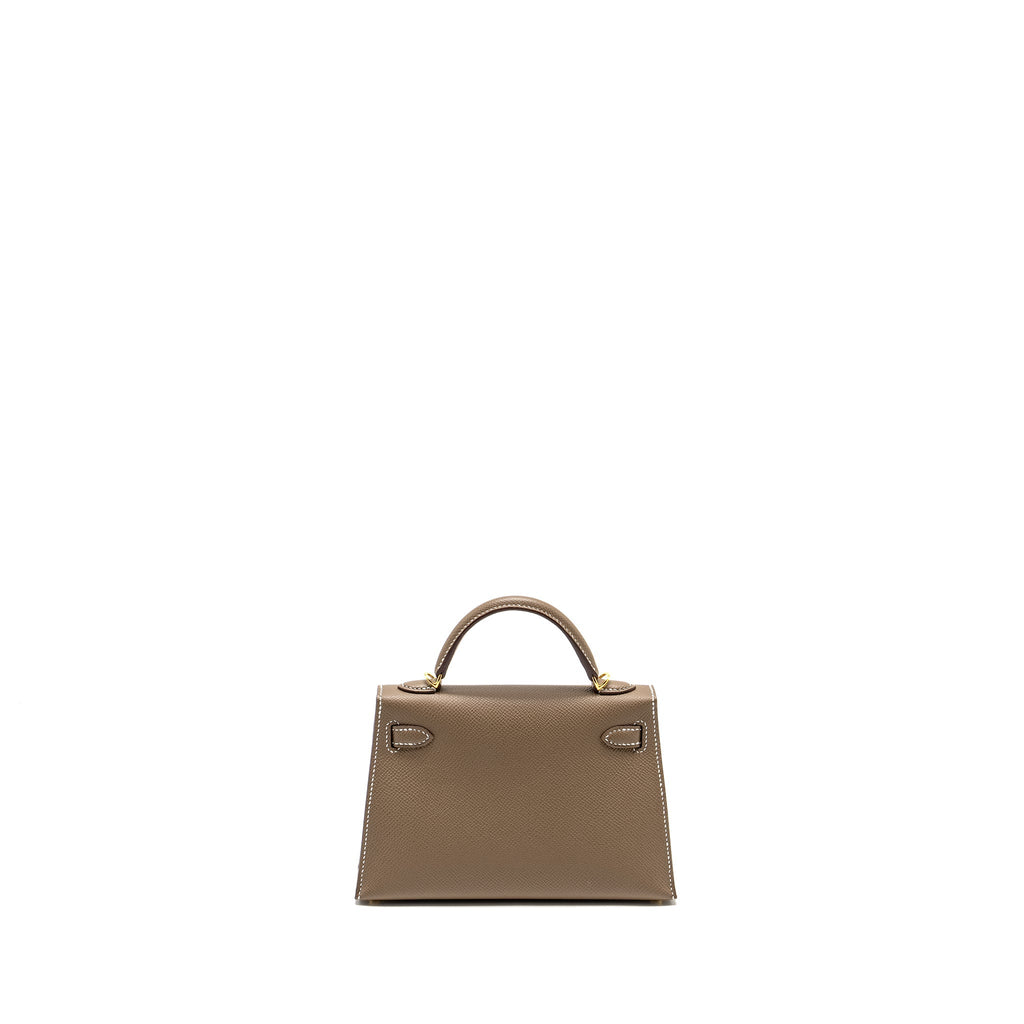 HERMES MINI KELLY EPSOM ETOUPE GHW