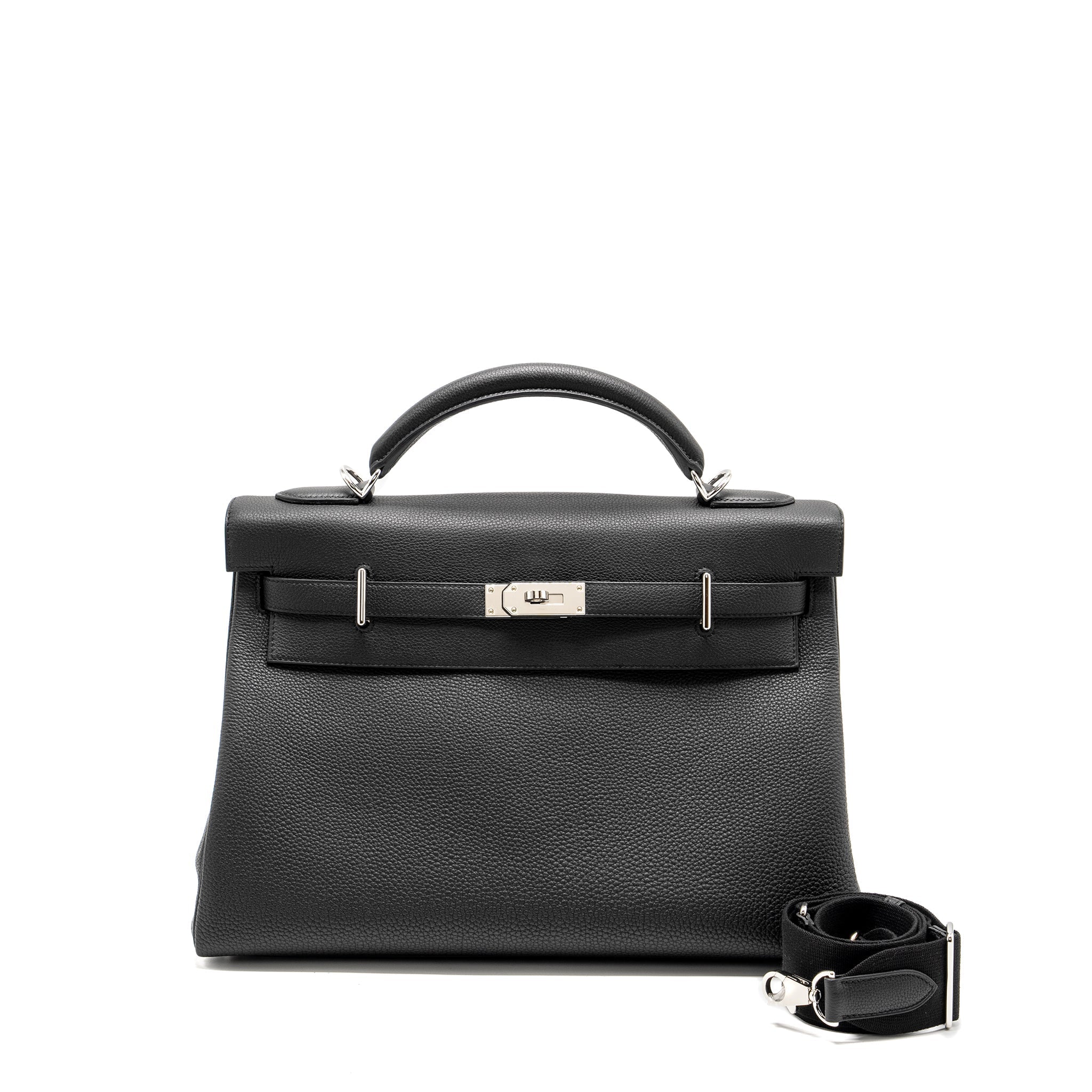 HERMES KELLY MAXI 42 TOGO BLACK SHW