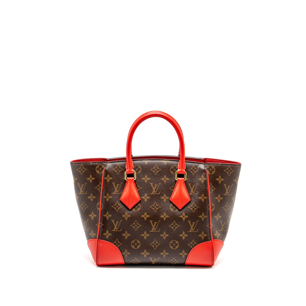 LOUIS VUITTON PHENIX TOP HANDLE SHOULDER BAG MONOGRAM CANVAS RED GHW