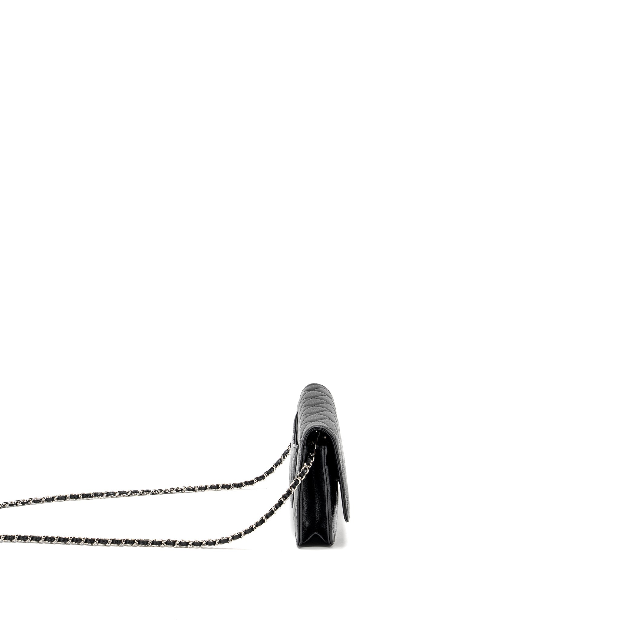 CHANEL CLASSIC WALLET ON CHAIN CAVIAR BLACK SHW