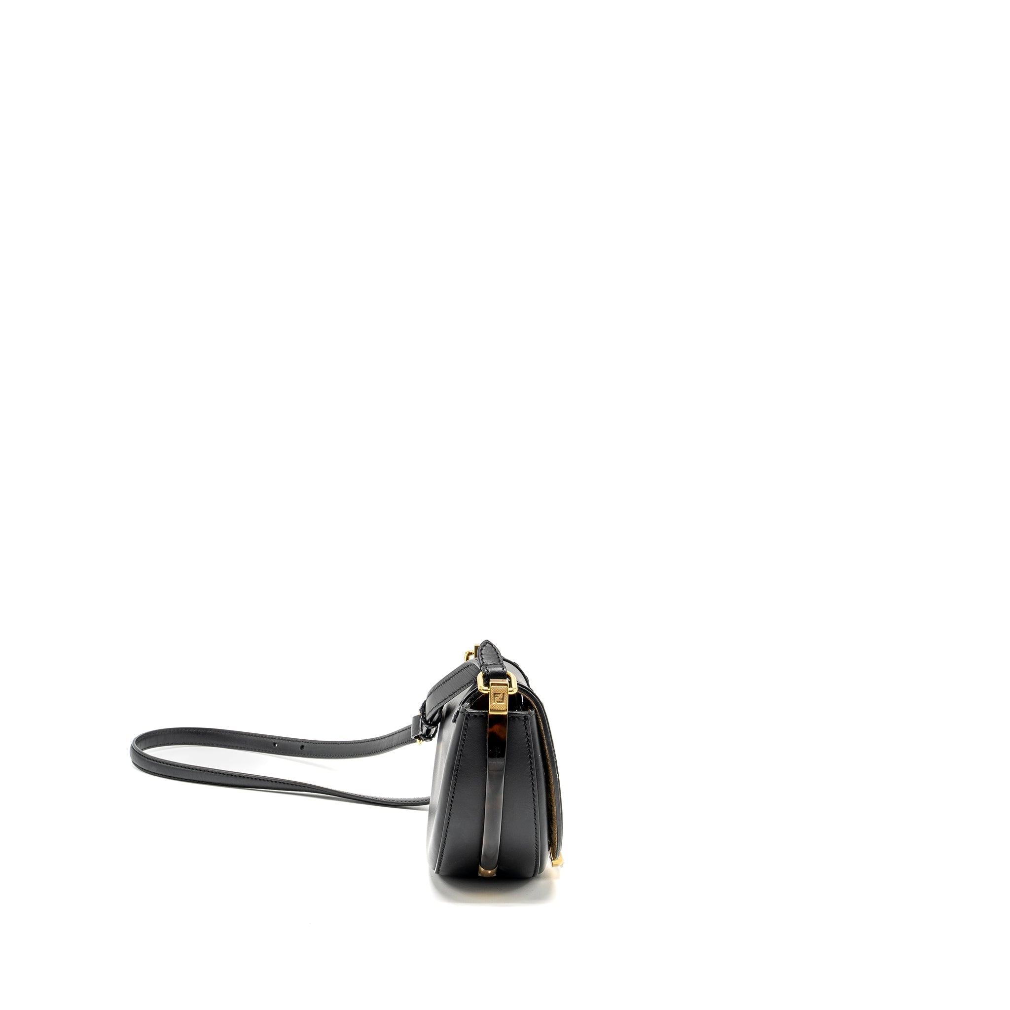 FENDI MOONLIGHT SHOULDER BAG CALFSKIN BLACK GHW