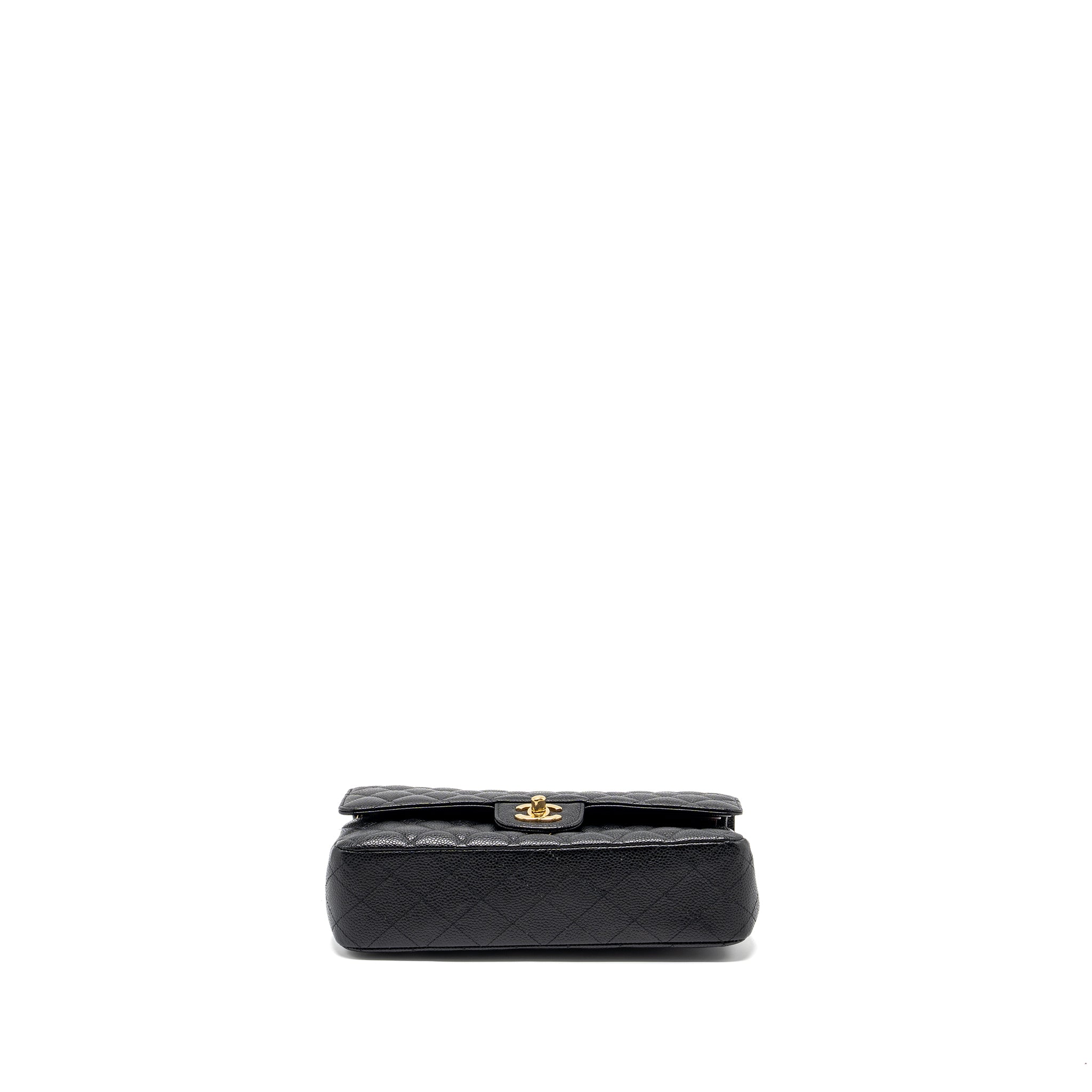CHANEL MEDIUM CLASSIC DOUBLE FLAP BAG CAVIAR BLACK GHW