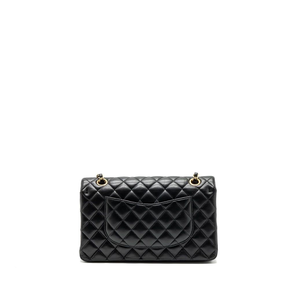CHANEL MEDIUM CLASSIC FLAP BAG LAMBSKIN BLACK GHW