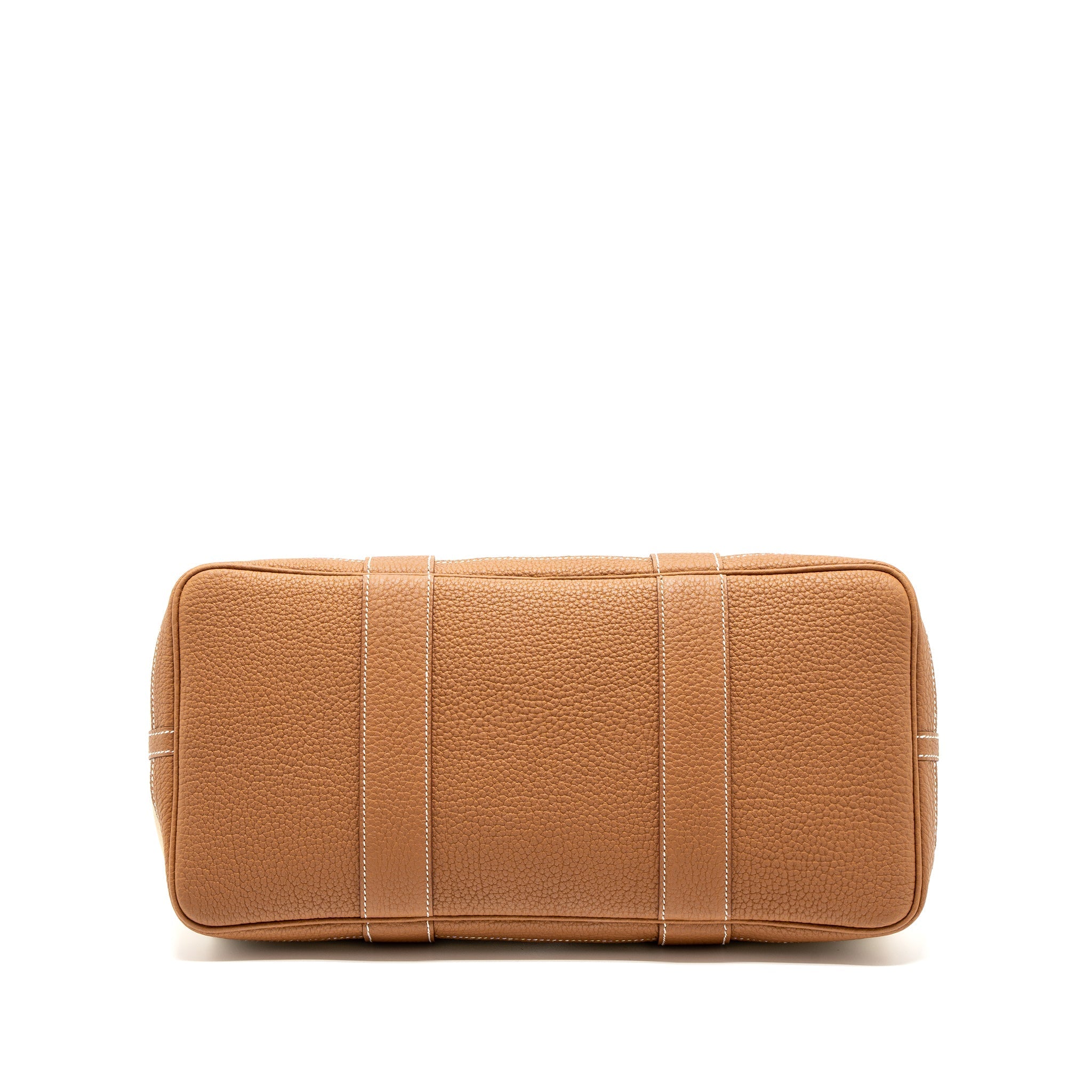 HERMES GARDEN PARTY 36 CANVAS/LEATHER TRENCH/GOLD SHW