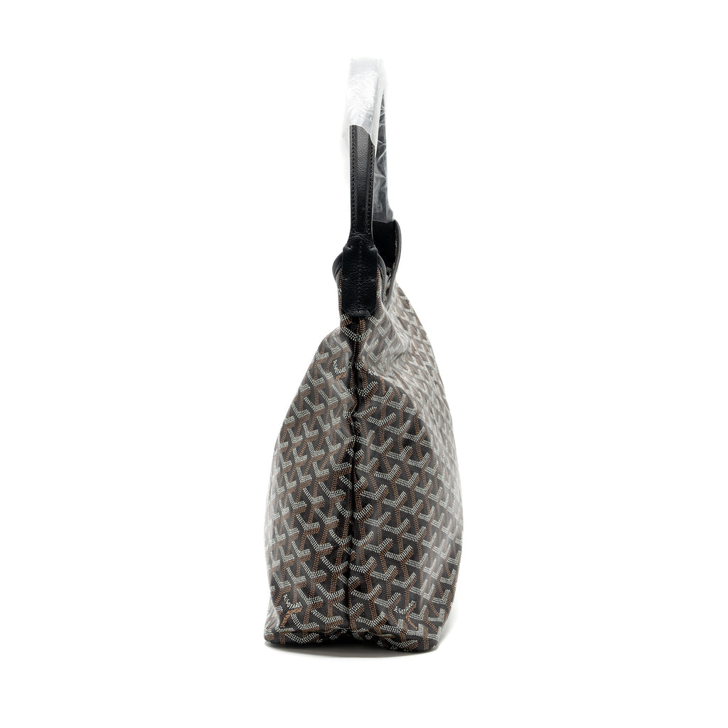 GOYARD BOHEME HOBO BAG GOYARDLINE CANVAS CALFSKIN BLACK LIMITED EDITION SHW