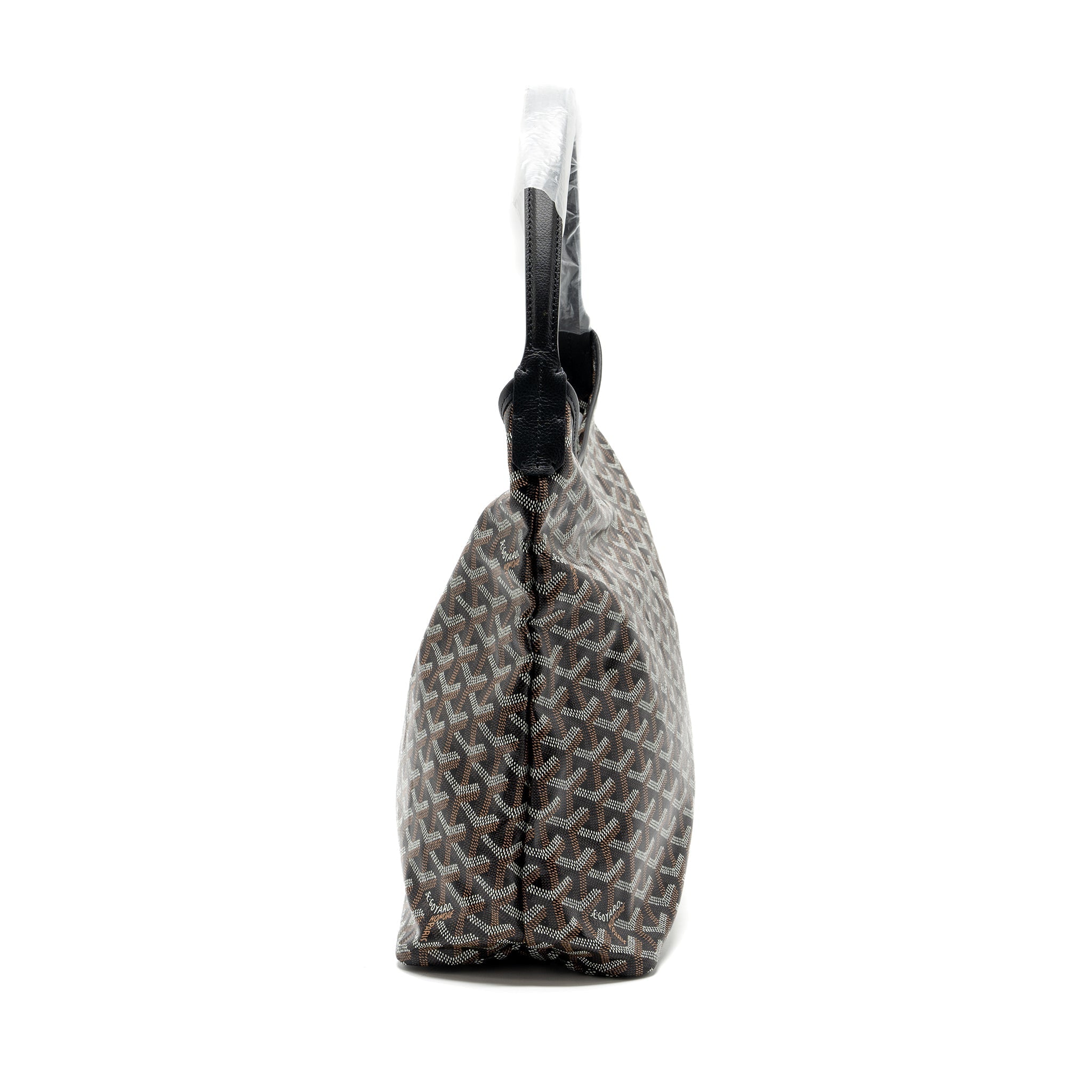 GOYARD BOHEME HOBO BAG GOYARDLINE CANVAS CALFSKIN BLACK LIMITED EDITION SHW