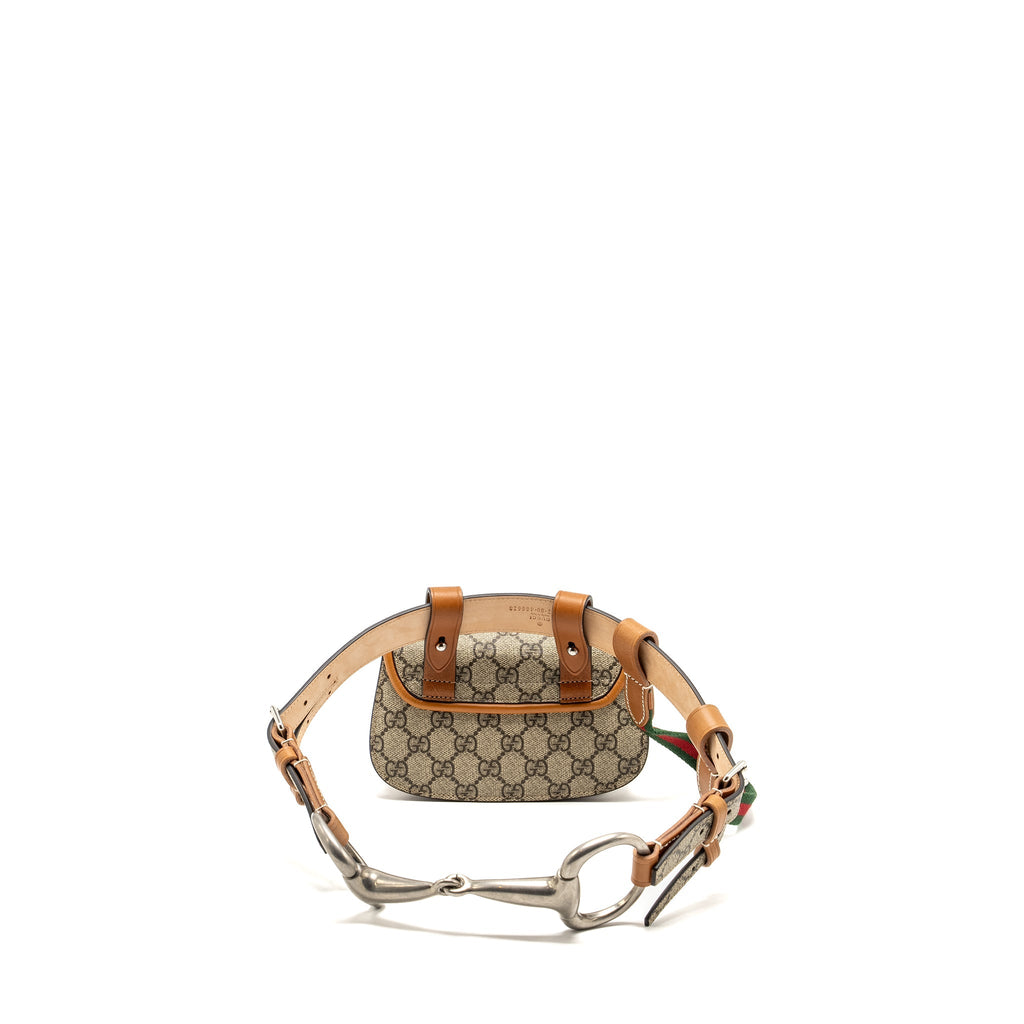 GUCCI BAMBOO 1947 MINI BELT BAG GG SUPREME CANVAS/LEATHER SHW