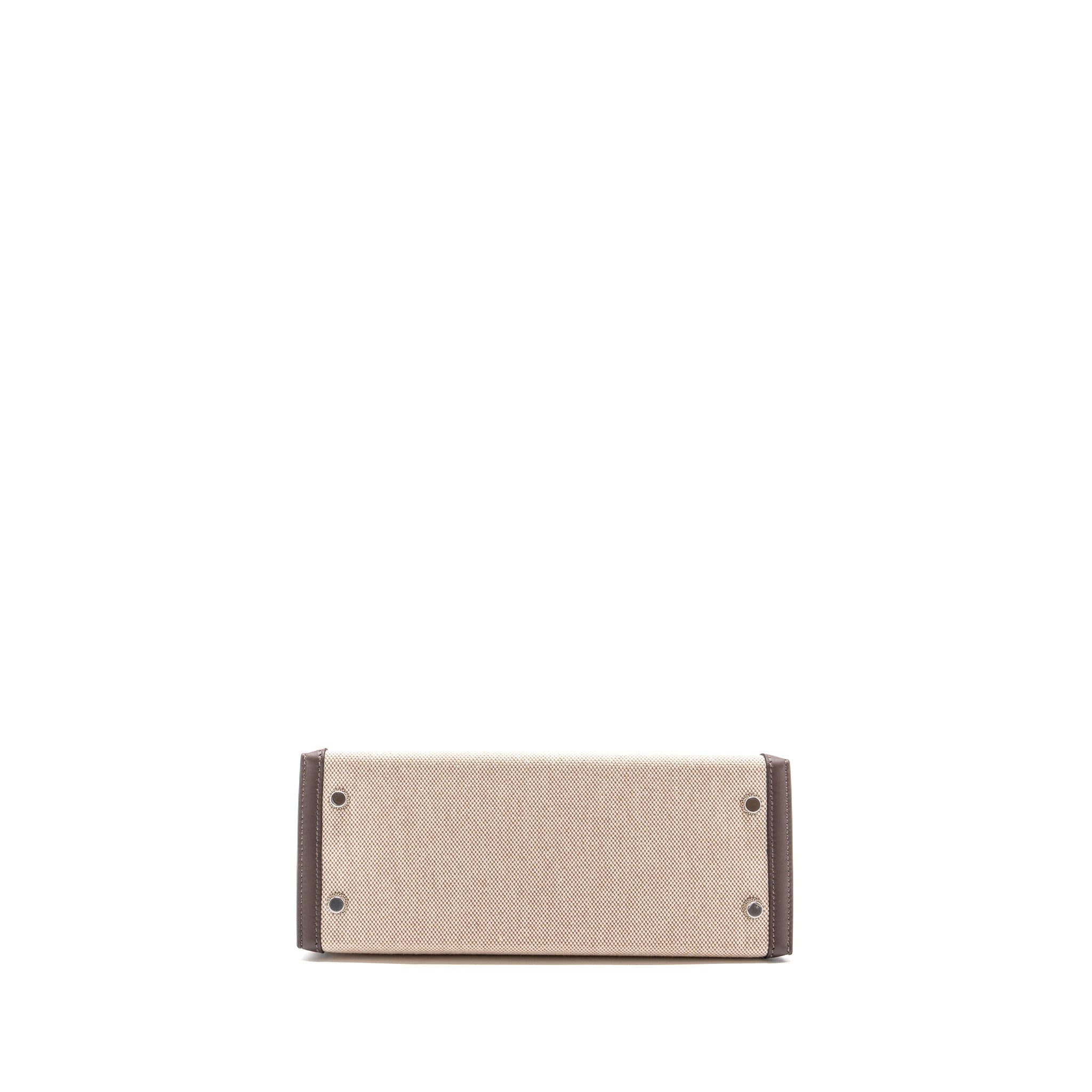 HERMES KELLY 25 CANVAS/SWIFT MOKA SHW