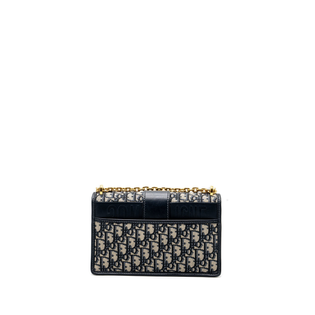 DIOR 30 MONTAIGNE BAG BLUE DIOR OBLIQUE JACQUARD CANVAS/ LEATHER GHW