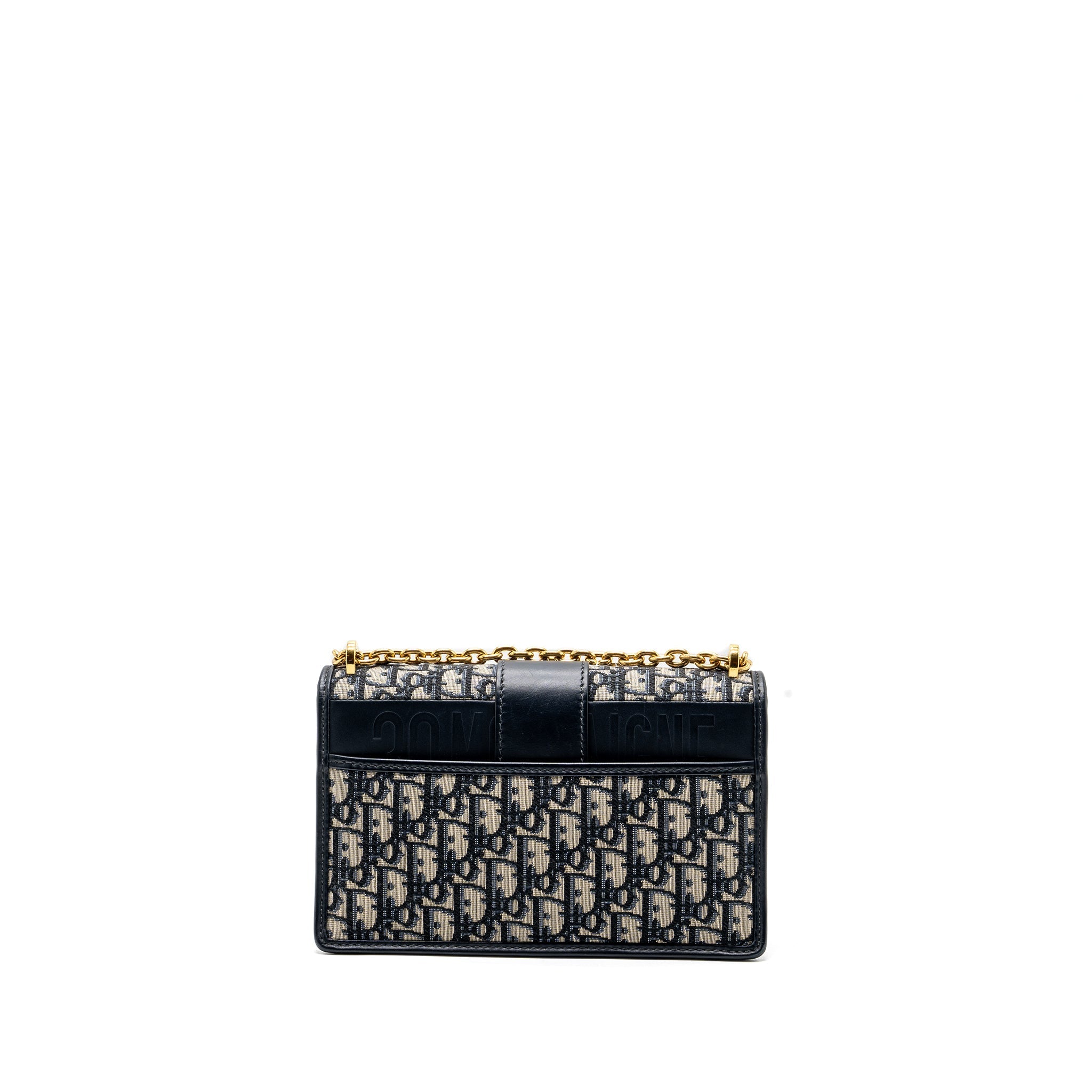 DIOR 30 MONTAIGNE BAG BLUE DIOR OBLIQUE JACQUARD CANVAS/ LEATHER GHW