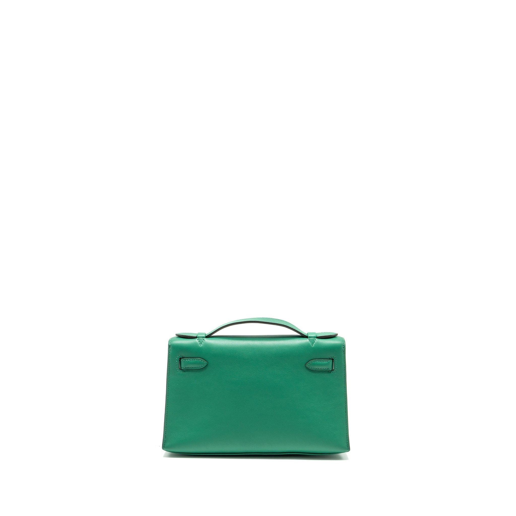 HERMES KELLY POCHETTE SWIFT VERT VERTIGO GHW