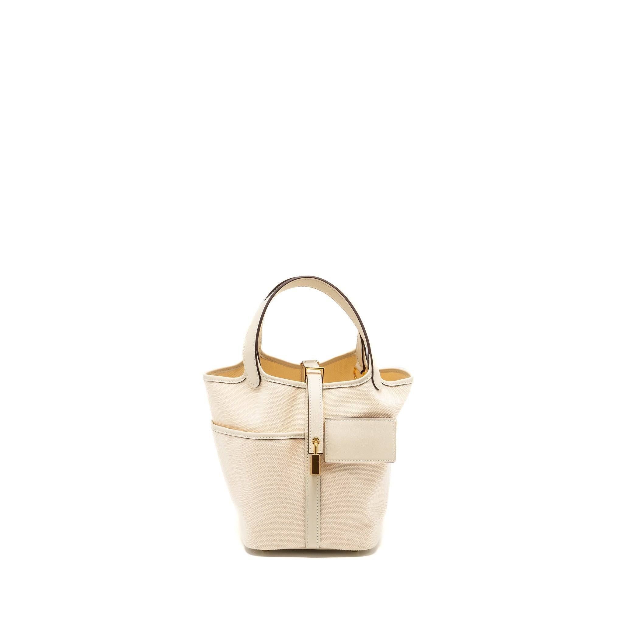 HERMES PICOTIN CARGO 18 LOCK BAG CANVAS/SWIFT ECRU/NATA GHW
