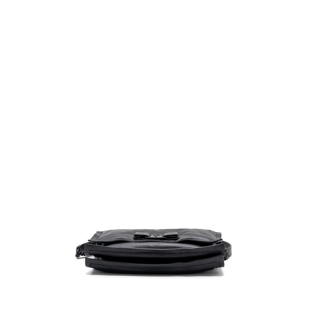 SALVATORE FERRAGAMO SMALL VIVA BOW SHOULDER BAG BLACK WITH BLACK HARDWARE