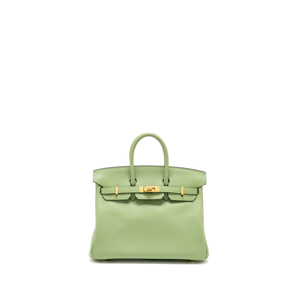 HERMES BIRKIN 25 SWIFT VERT CRIQUET GHW