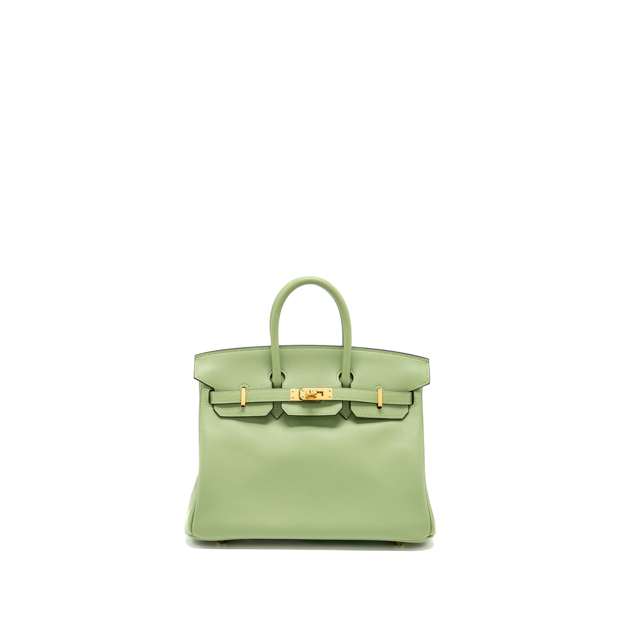 HERMES BIRKIN 25 SWIFT VERT CRIQUET GHW