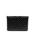 CHANEL BOY POUCH LAMBSKIN BLACK RUTHENIUM  HARDWARE