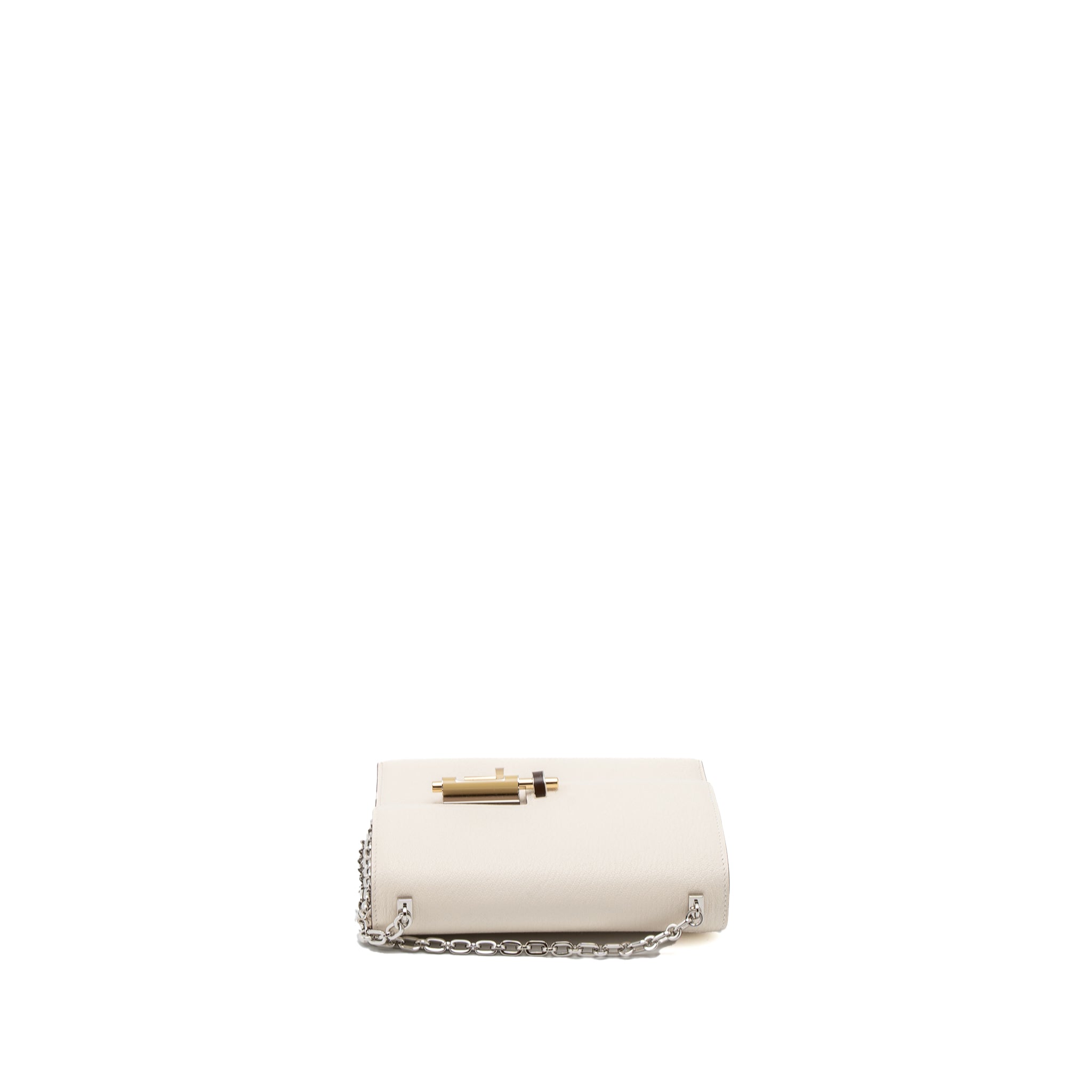 HERMES MINI VERROU CHEVRE MYSORE NATA HAVANE/CHAI/ETOUPE HARDWARE