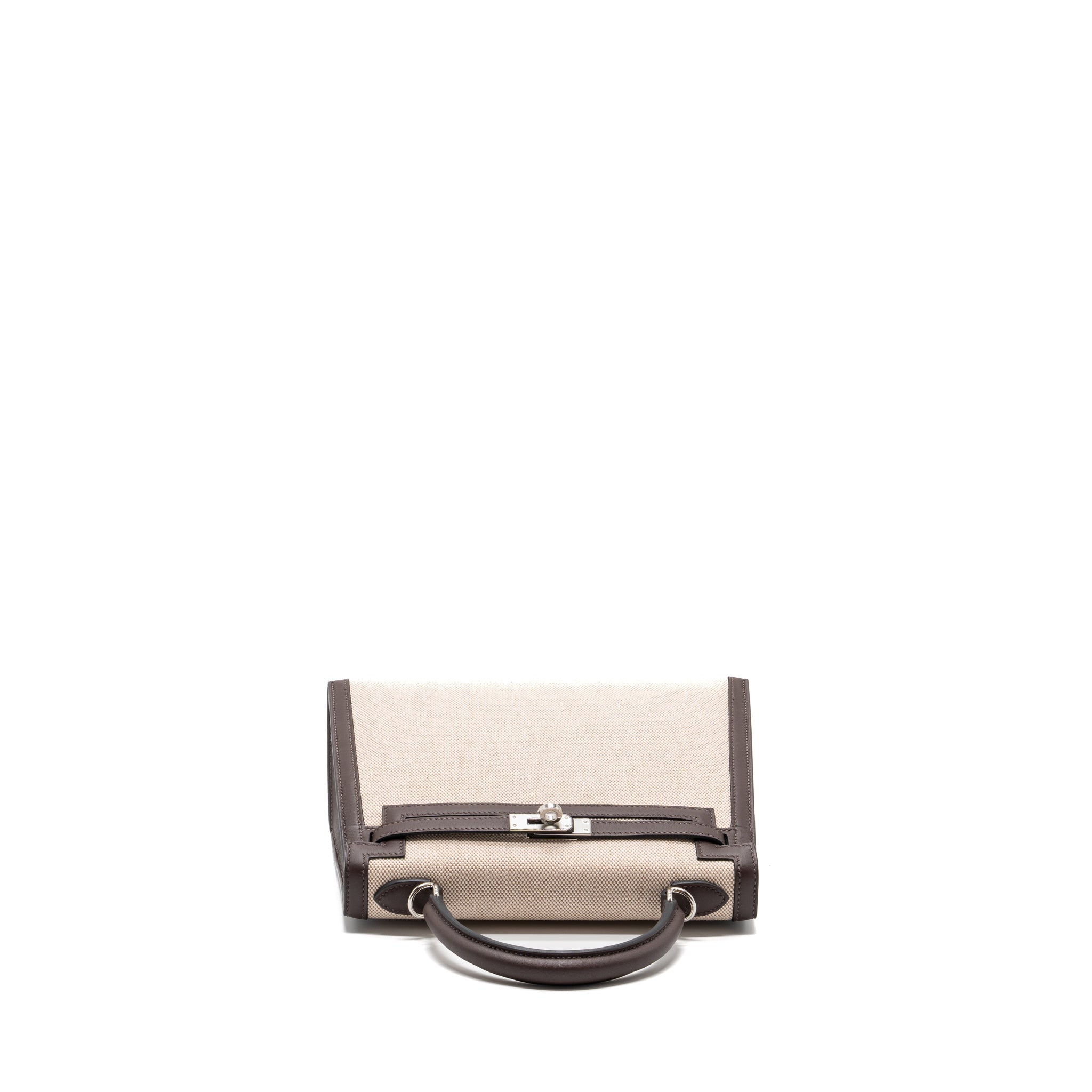 HERMES KELLY 25 CANVAS/SWIFT MOKA SHW