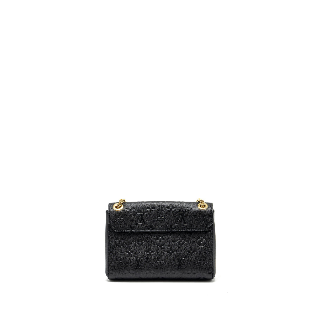LOUIS VUITTON VAVIN BB MONOGRAM EMPREINTE CALFSKIN BLACK GHW