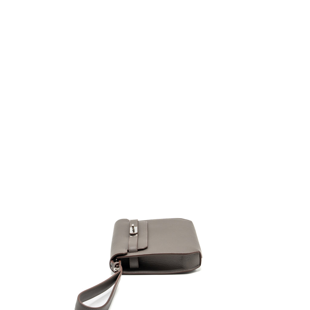 HERMES POCHETTE KELLY DEPECHES 25 EVERCOLOR 8F GRIS ETAIN SHW
