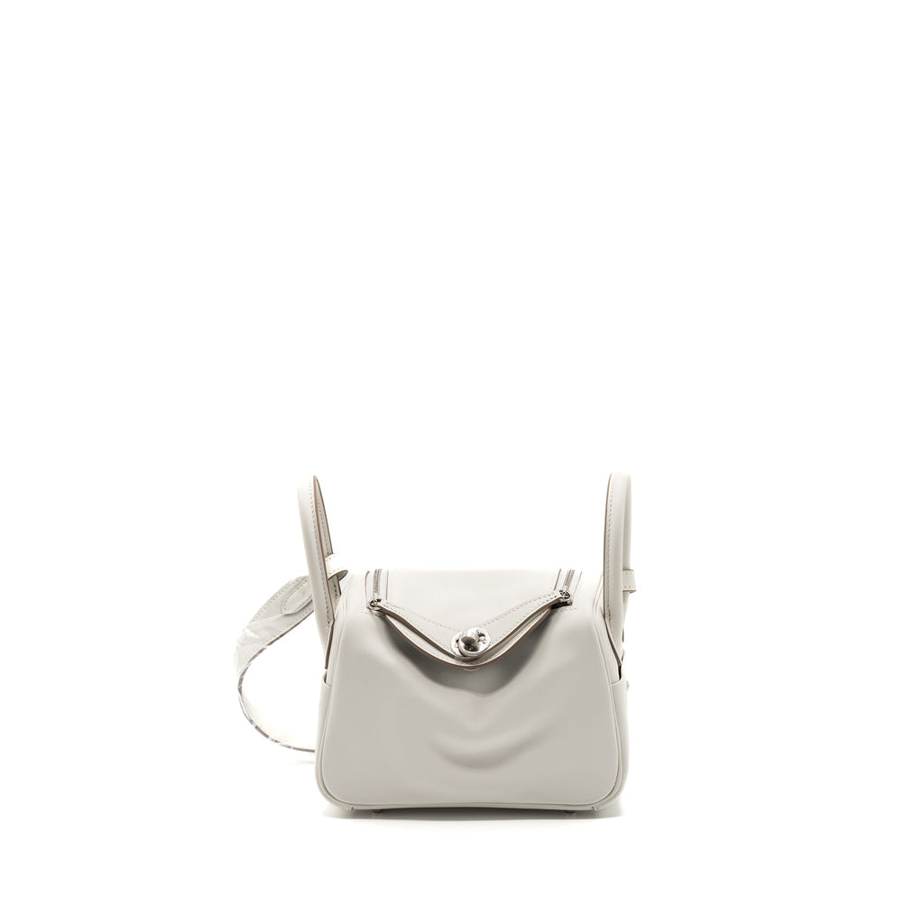 HERMES MINI LINDY SWIFT GRIS PALE/ GRIS MEYER SHW