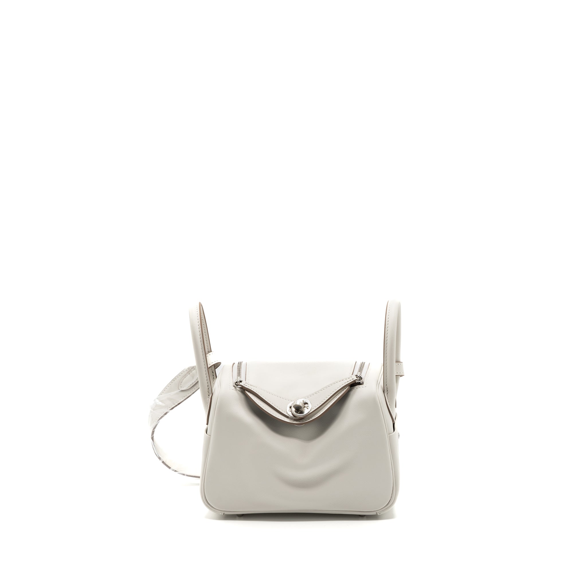 HERMES MINI LINDY SWIFT GRIS PALE/ GRIS MEYER SHW