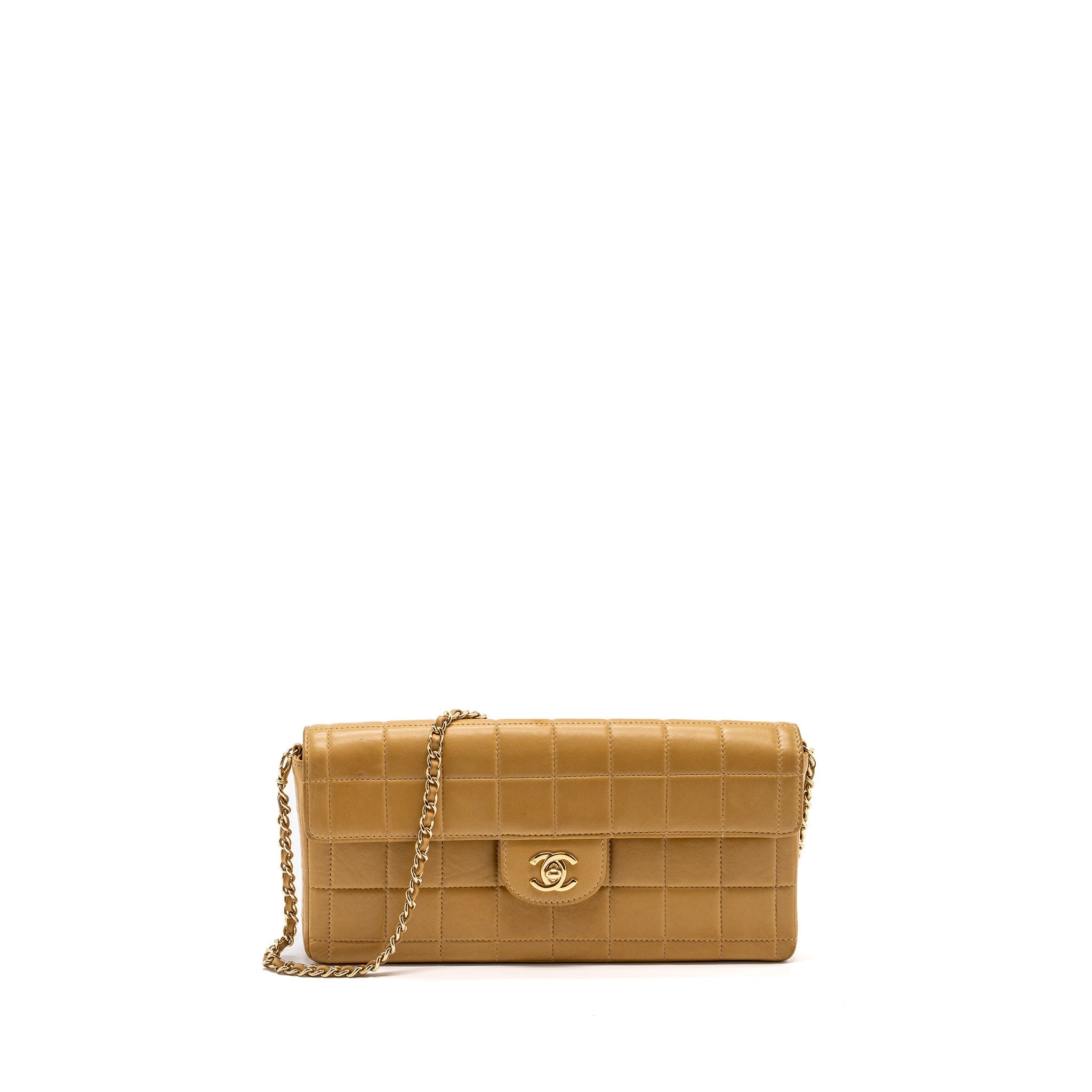 CHANEL VINTAGE FLAP BAG DARK BEIGE GHW