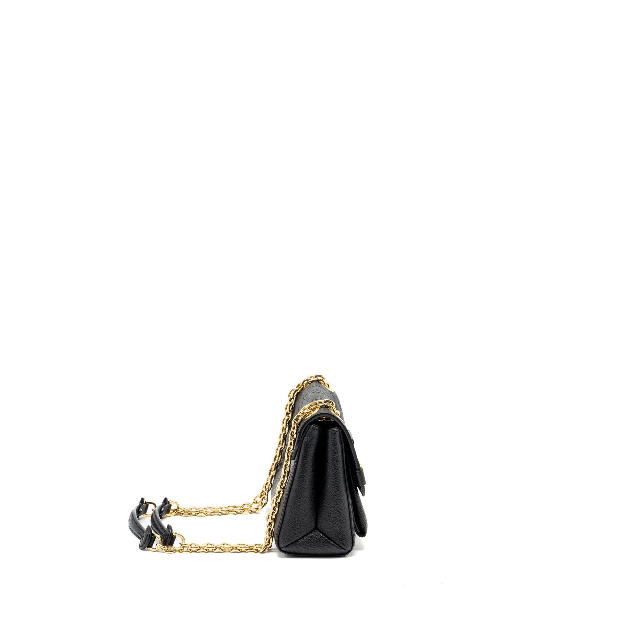 LOUIS VUITTON VAVIN BB MONOGRAM EMPREINTE CALFSKIN BLACK GHW