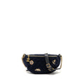 CHANEL PARIS HAMBURG CHARMS BELT BAG WOOL/LAMBSKIN NAVY/BLACK GHW