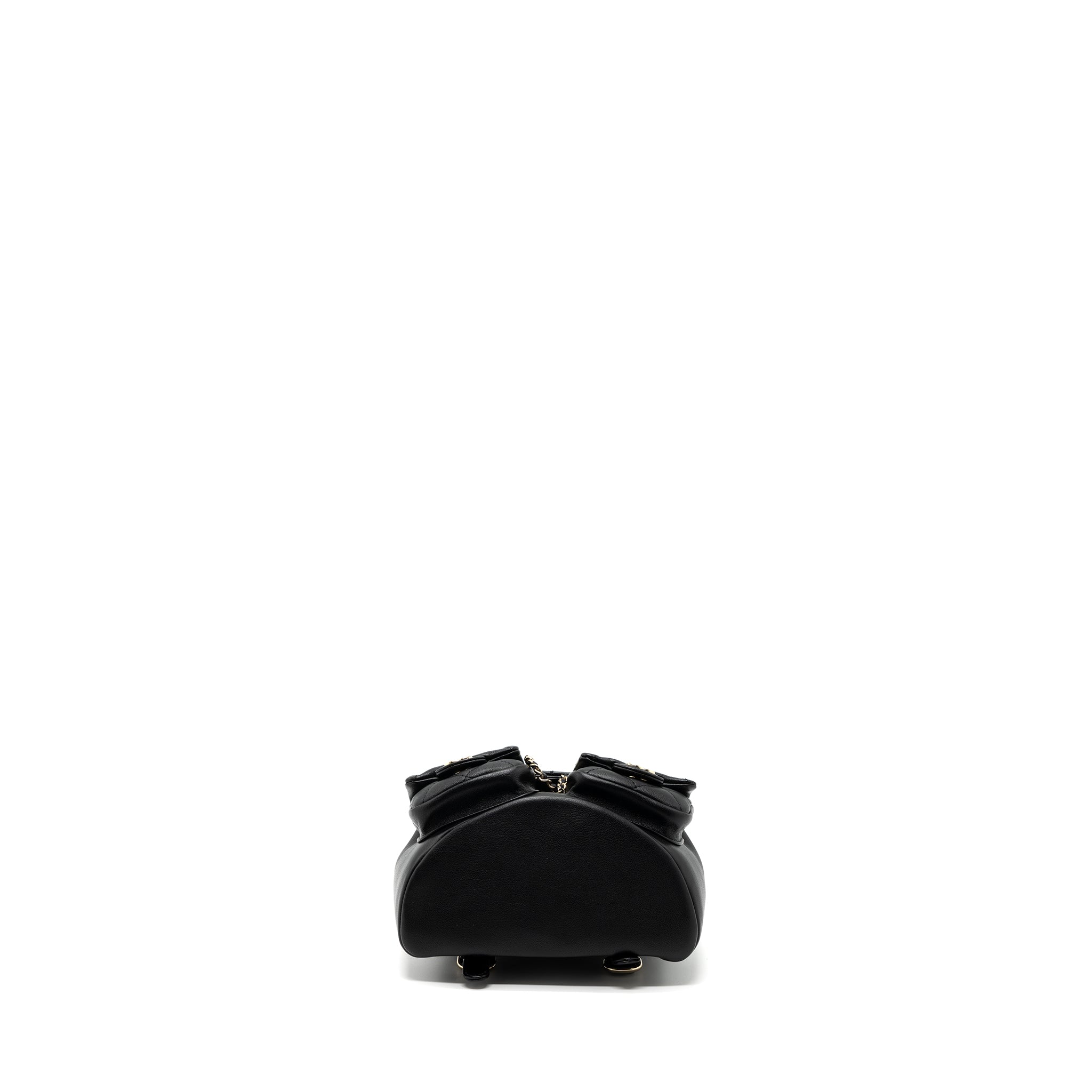 CHANEL 23A MINI TRIPLE PACK BACKPACK CALFSKIN BLACK LGHW (MICROCHIP )