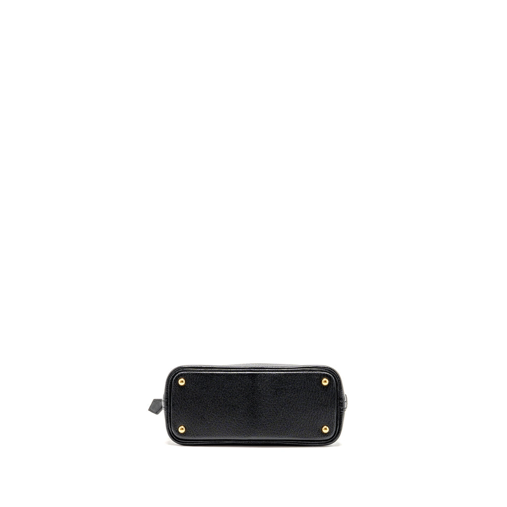 HERMES MINI BOLIDE CHEVRE MYSORE LEATHER BLACK GHW