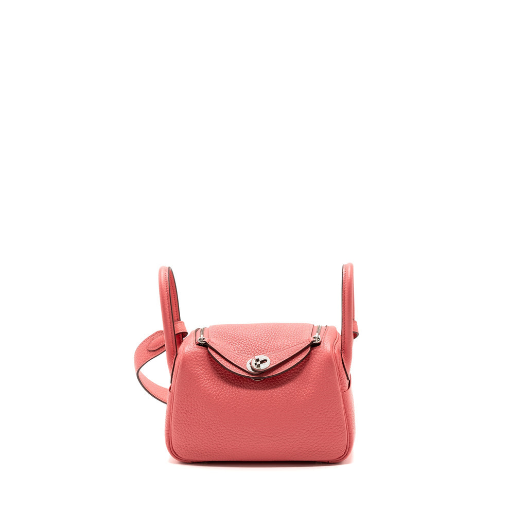 HERMES MINI LINDY CLEMENCE 8W ROSE AZALEE SHW